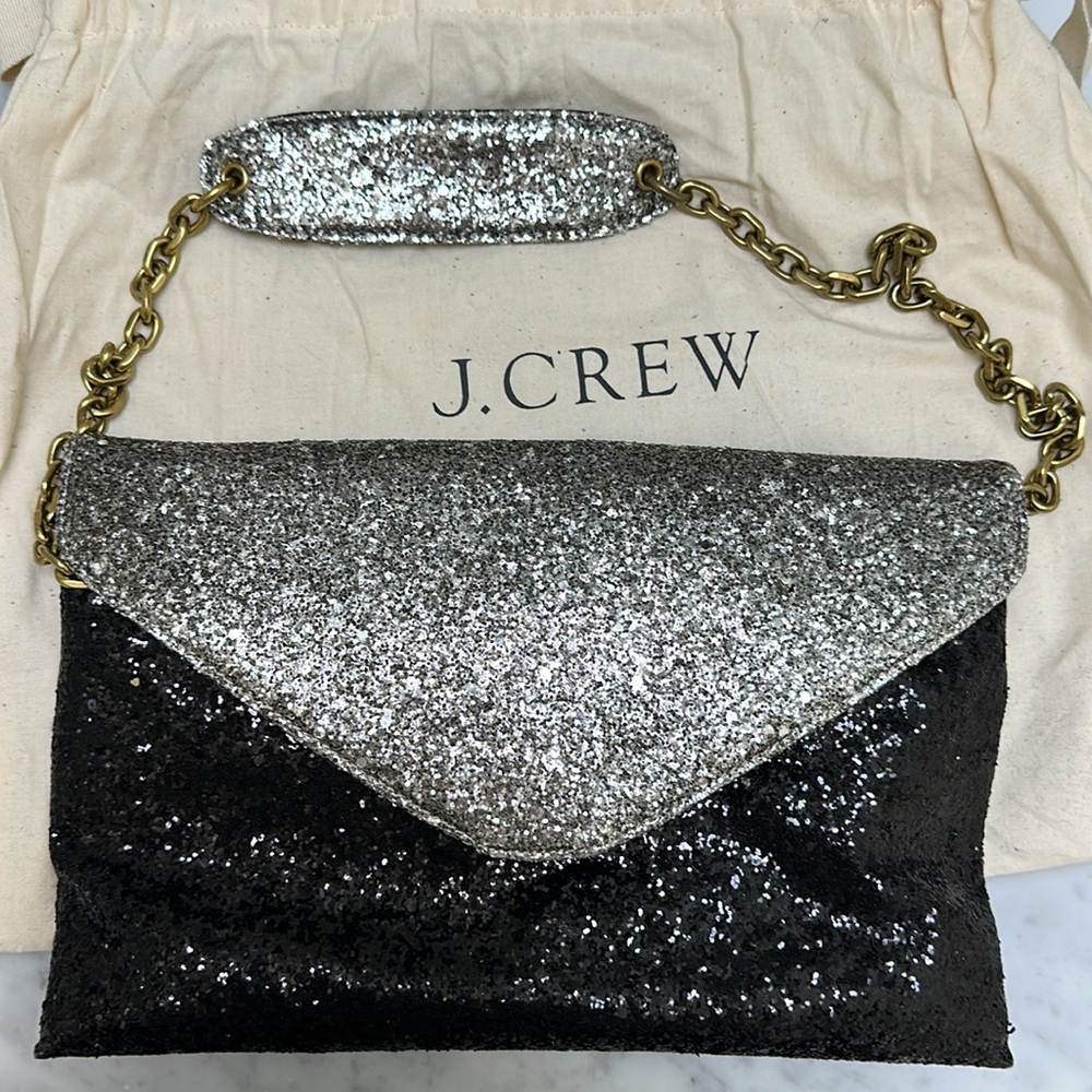 Jcrew Sequined Clutch With Optional Chain Strap - image 3